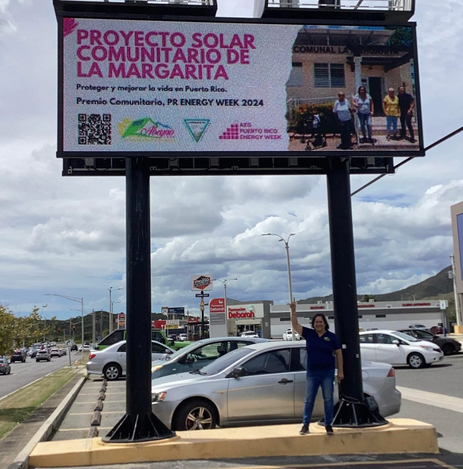 Billboard del proyecto solar comunitario — Impact Award 2024